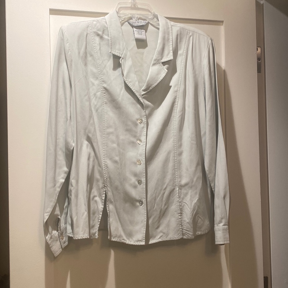 The Work Connection 100% silk blouse Size L